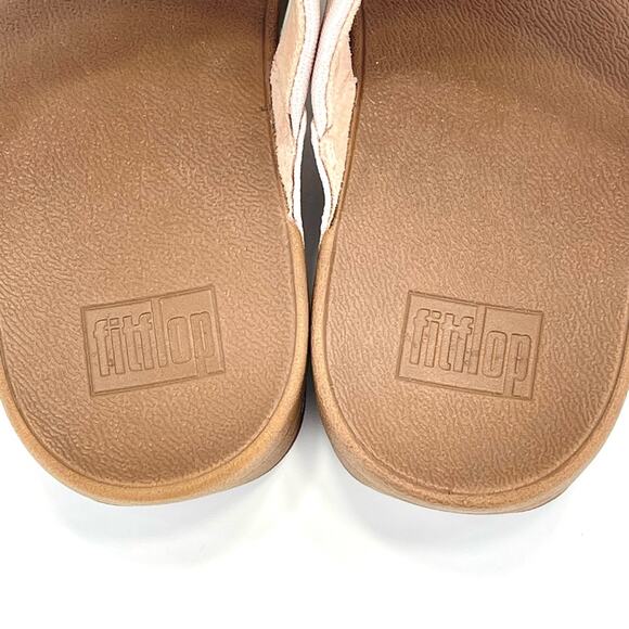 Fitflop Lulu Thong-Toe Sandal/Flip Flop Size 10 Rose Gold Arch Support Cushioned - Picture 10 of 16